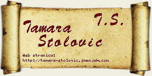 Tamara Stolović vizit kartica